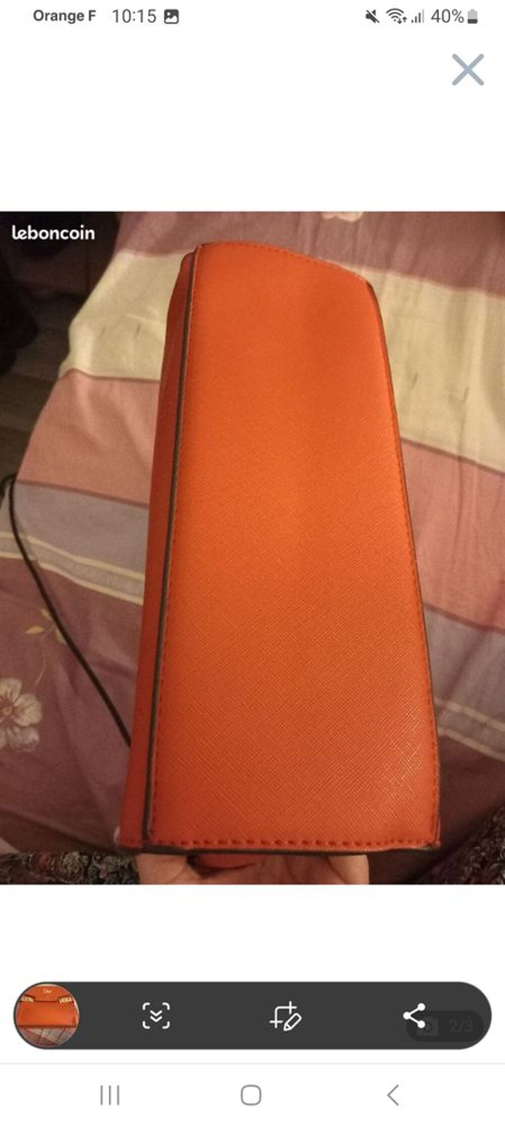 Sac a main en cuir rouge Maroquinerie