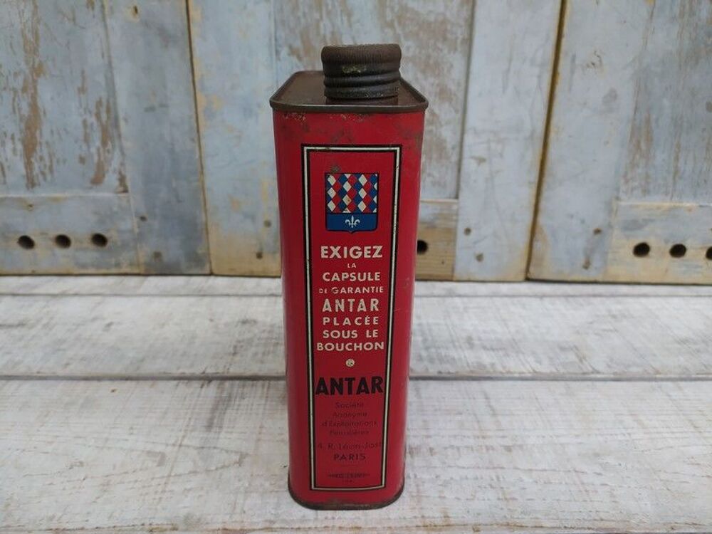 Ancien Bidon Huile ANTAR Graphite Pechelbronn 2L
