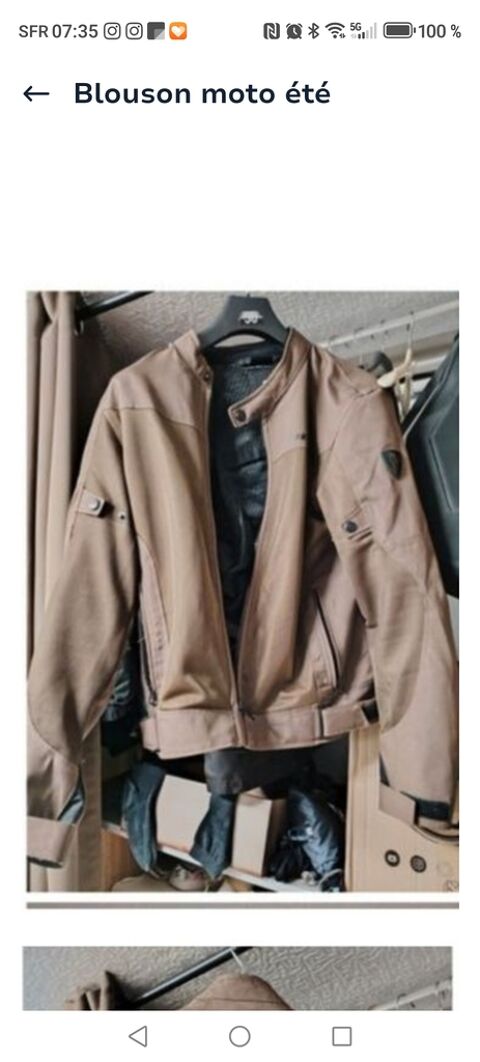 Blouson moto �t� beige 60 Saint-Gilles-Croix-de-Vie (85)
