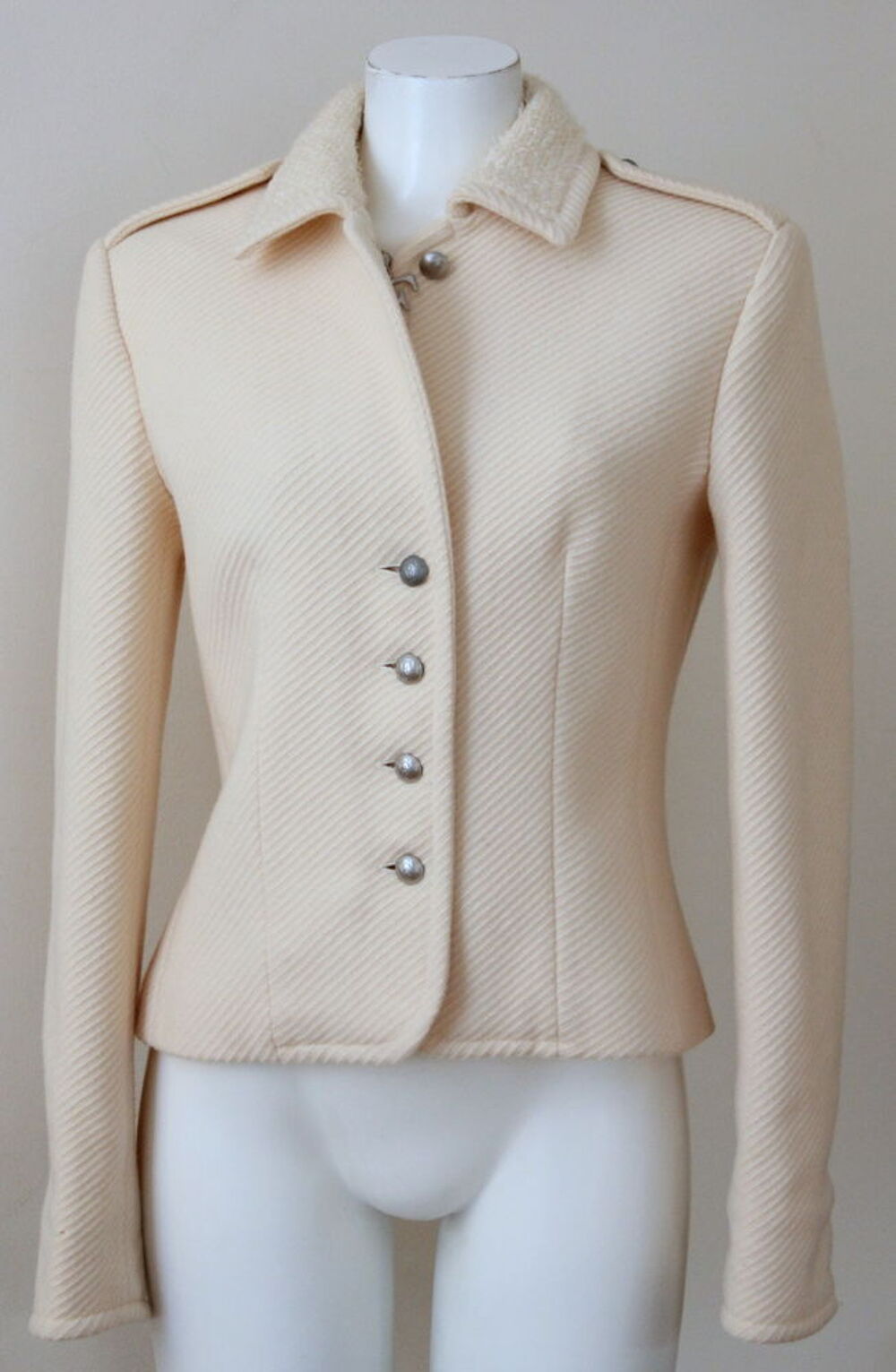 Veste laine ivoire FERRE T.38 Fr Vêtements