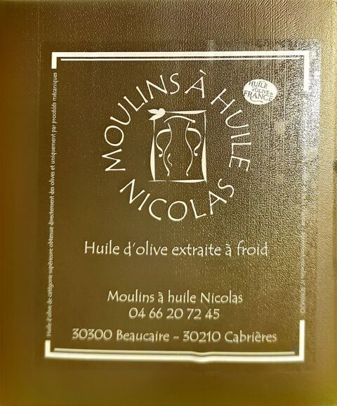 Huile d'olive moulin Nicolas à Cabrières ( gard ) 14 Saint-Gervasy (30)