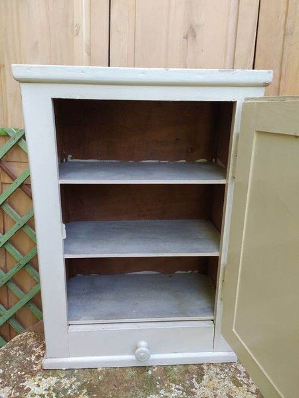 Petite Armoire de Toilette Bois &agrave; Corniche 
Meubles