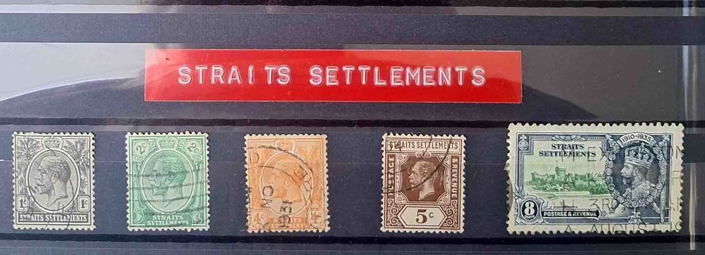 S&eacute;rie de timbres de collection de Straits Settlements 