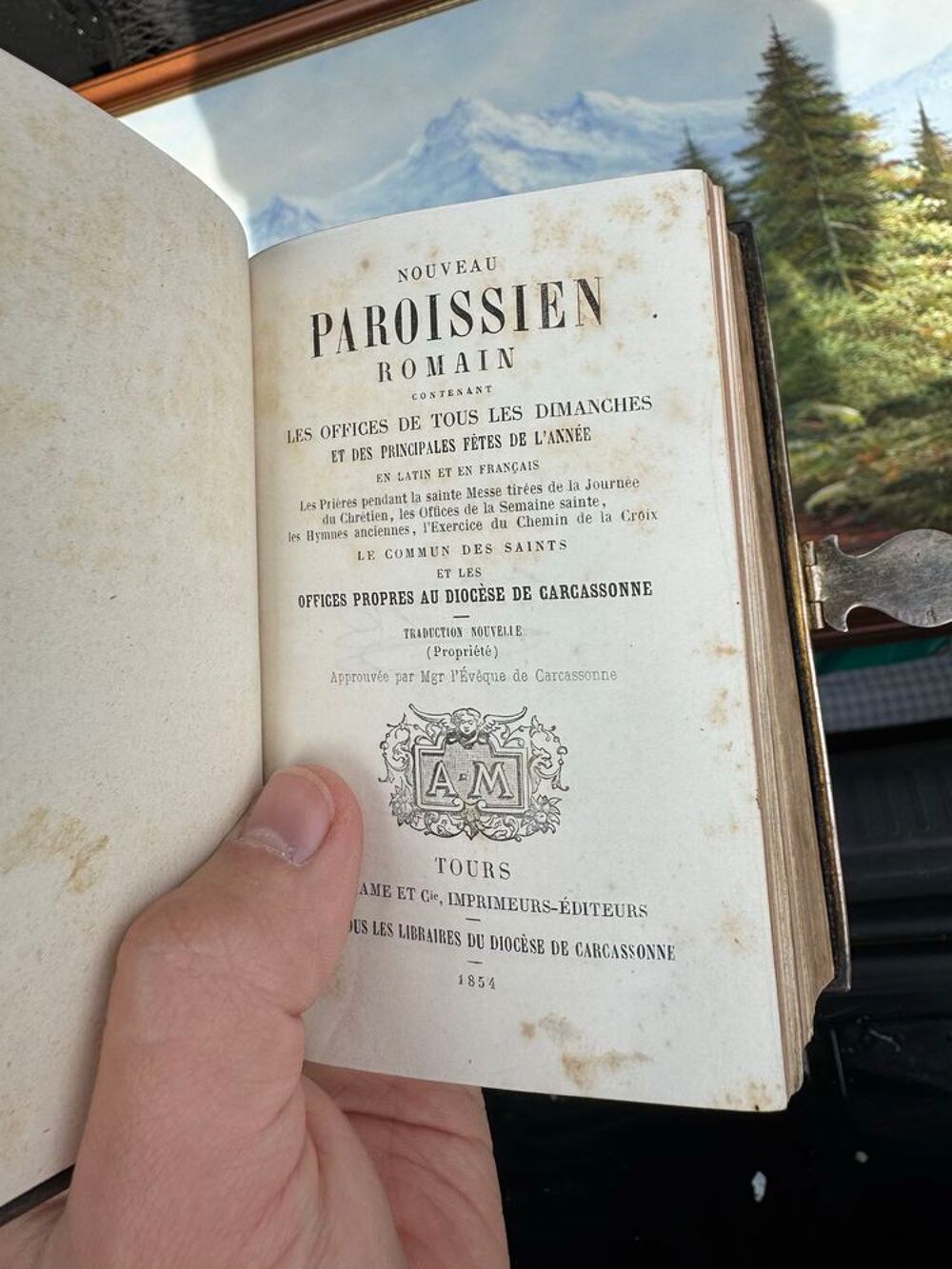 Paroissien Romain avec coffret du XIXe si&egrave;cle (1854). 