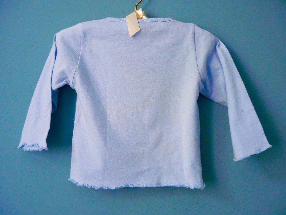 T-shirt Fille 2 ans 3 suisses bleu ciel manches longues TBE Vêtements enfants