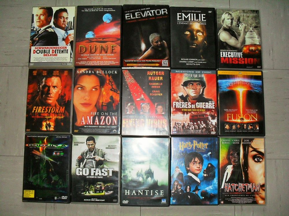 180 dvd tous genres par lot ou au d&eacute;tail Photos/Video/TV