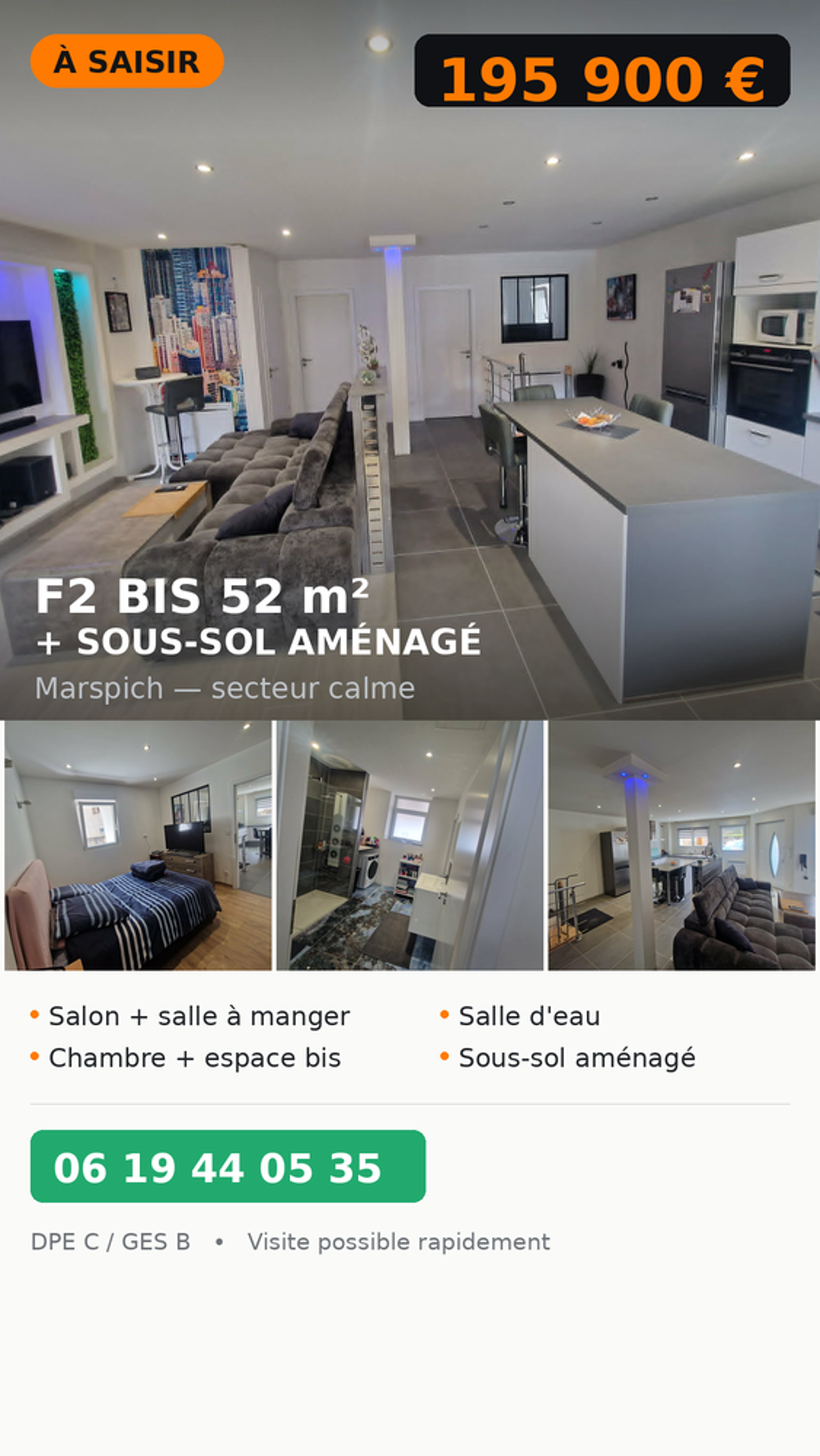 Appartement 2 pièces 52 m² · à Hayange · 52 m² · 195 900 €