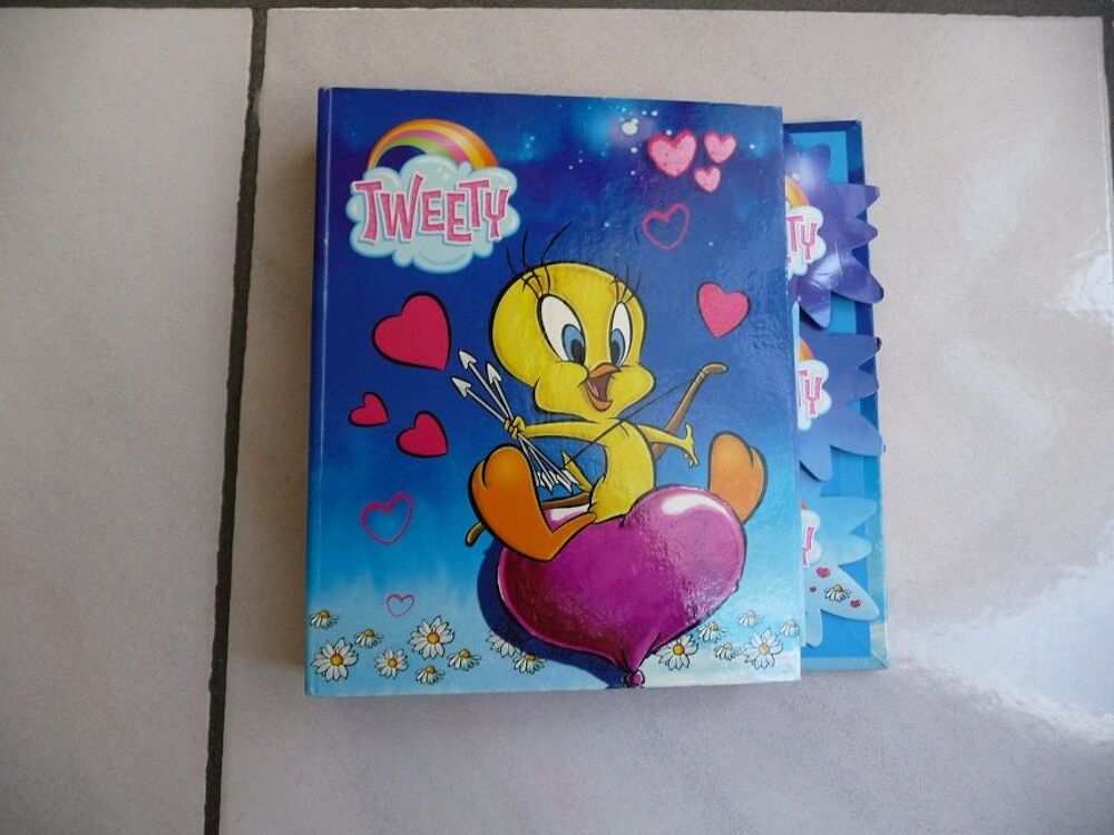 Classeur Tweety Titi + 100 feuilles couleur + intercalaires 