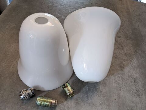 Trou 28 mm Une tulipe art d�co 20x20 cm vintage style lampe 55 Marseille 13 (13)