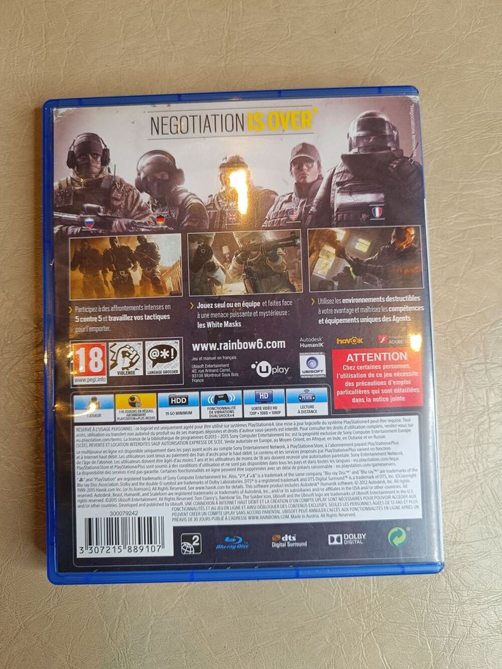 Jeux PS4 Rainbows X Siege Playstation 4 FR Tom clancy's +18 Consoles et jeux vidos