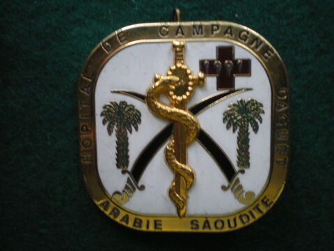 Insigne de Sant� - H�pital Campagne Daguet Arabie Saoudite 22 Caen (14)