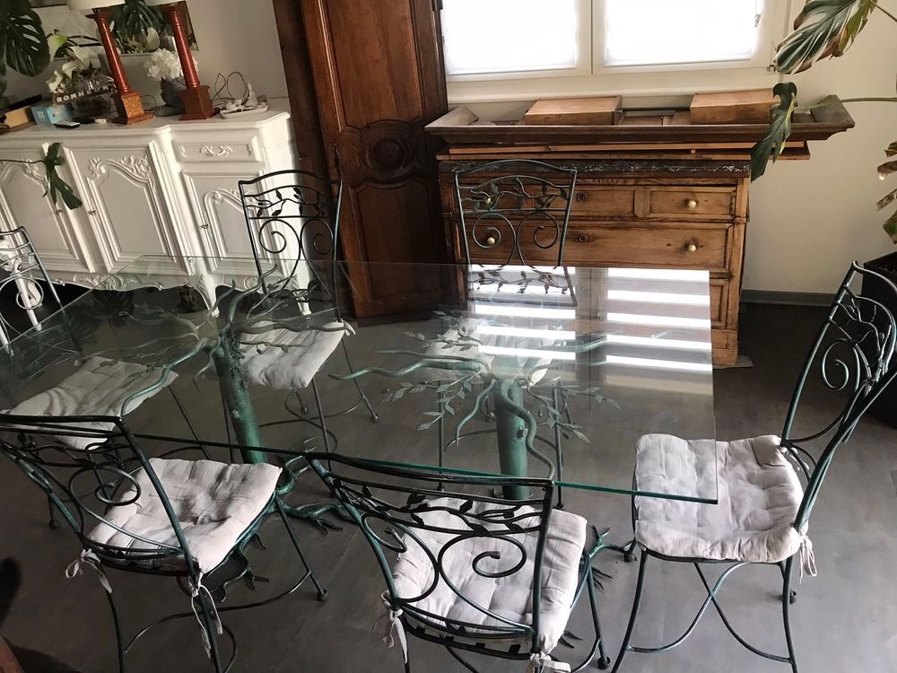 Table en verre 12 places Meubles