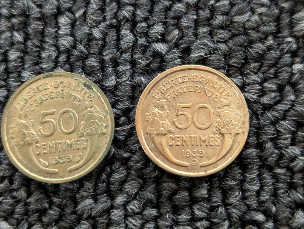 50 centimes Morlon 1939 et 1939 B 