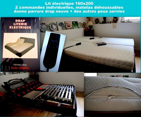 LIT ELECTRIQUE 160X200 r�cent avec draps sp�ciaux 1650 Bicqueley (54)