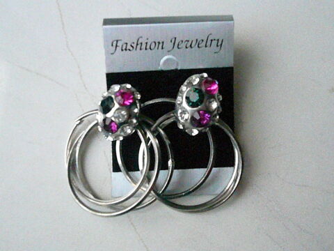 Boucles d'oreilles anneaux et pierres 4 Franqueville-Saint-Pierre (76)