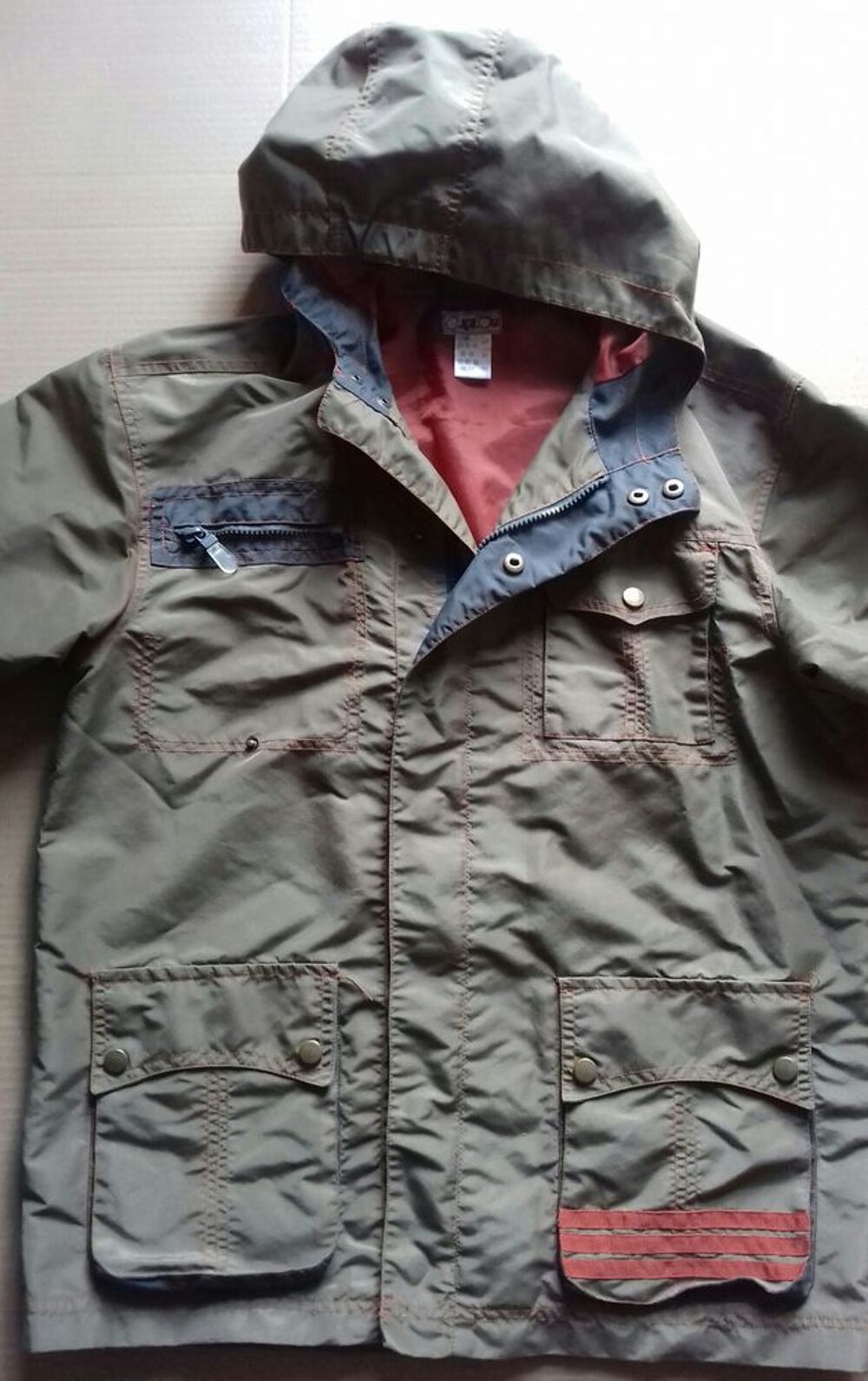 Blouson Coupe-vent &agrave; capuche O.KA.OU 11/12 ANS (150 cm) Vêtements enfants