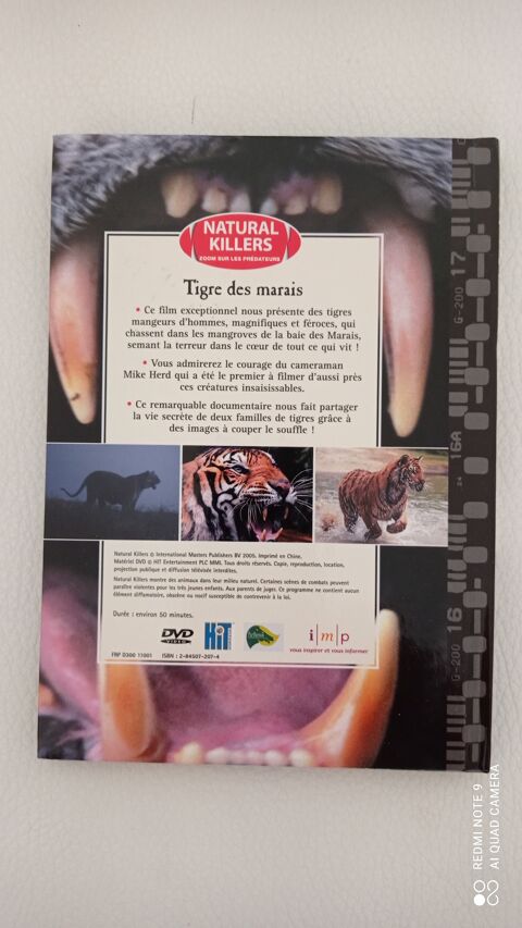DVD  Tigre des Marais  0 Massy (91)