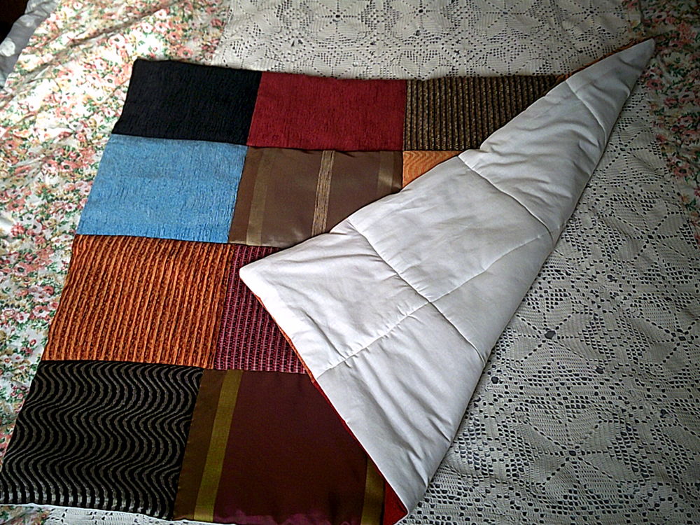 Plaid en tissu patchwork FAIT MAIN Décoration