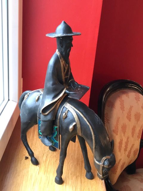 Le sage Toba sur sa mule. Bronze. Chine. Ht 42 CM  440 Calais (62)