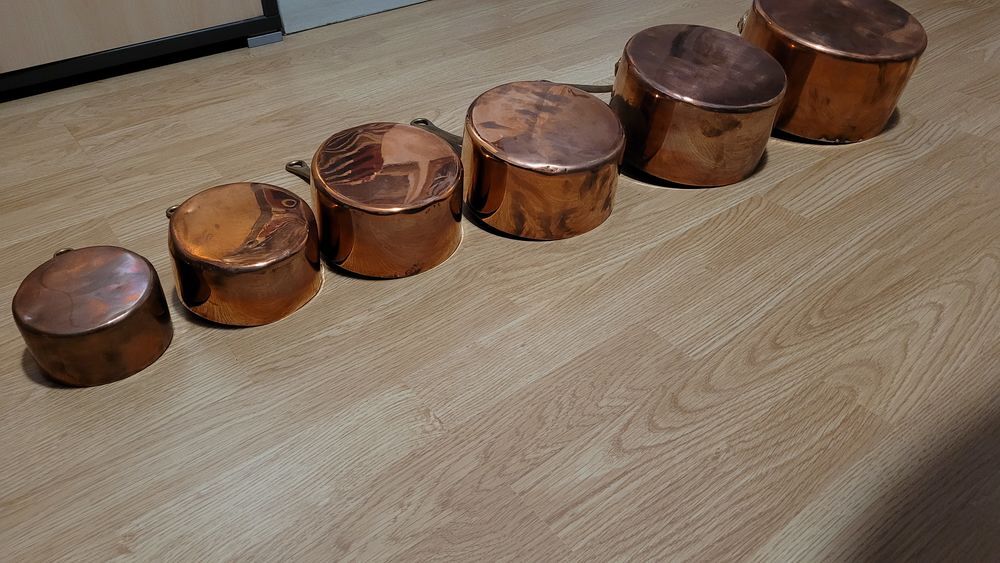 6 Casseroles cuivre de d&eacute;coration Décoration