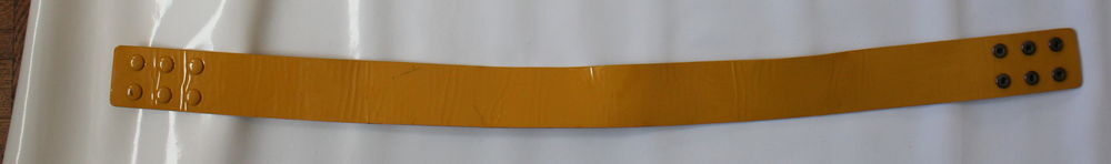 Ceinture r&eacute;versible cuir verni jaune PAULE KA Maroquinerie