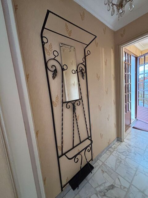 Porte-manteau mural en fer forgé de style vintage 20 Troyes (10)