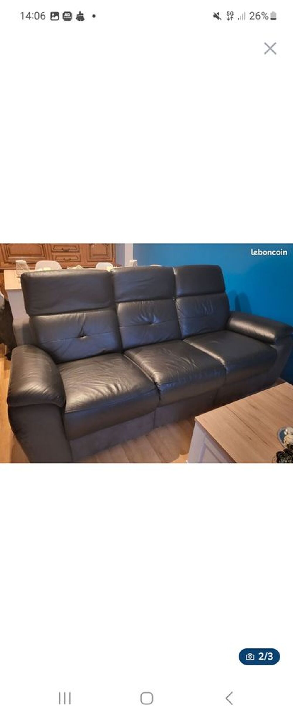 Canap&eacute; &eacute;lectrique en cuir Meubles