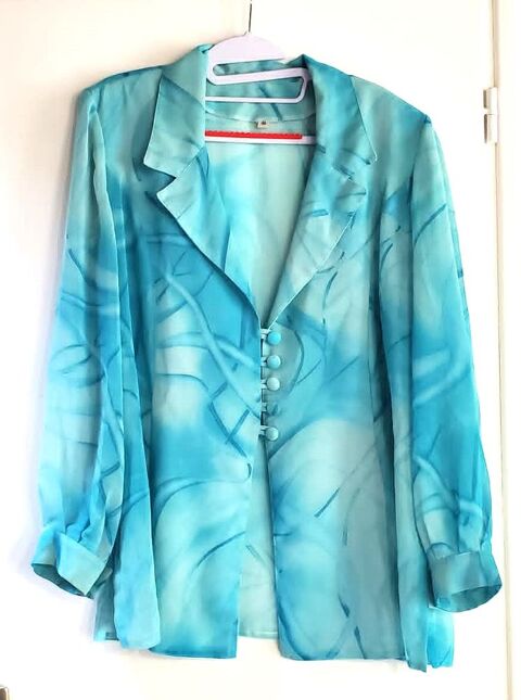 SURCHEMISE/CHEMISIER DOMINANTE BLEU ET TURQUOISE T48 Bubry (56)