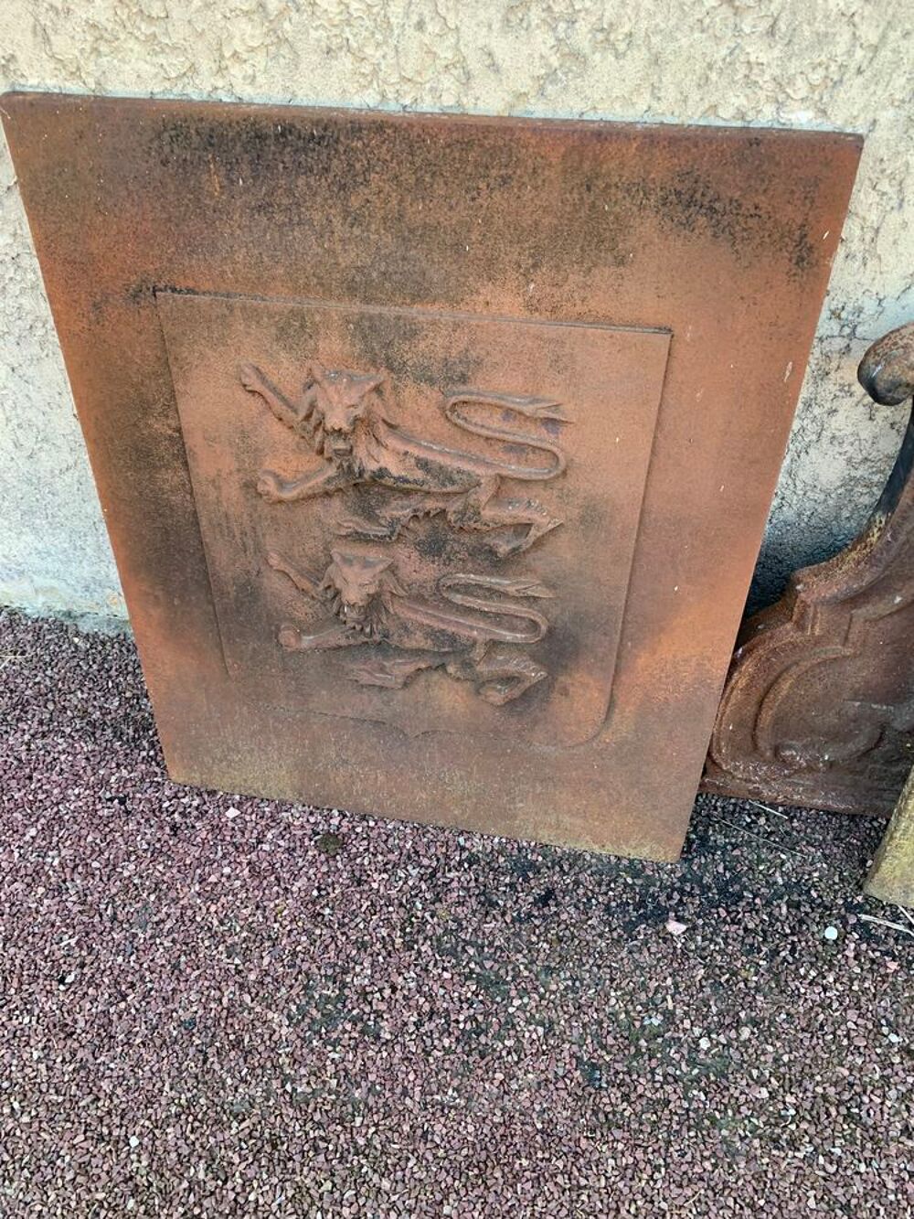 3 Plaques de chemin&eacute;e anciennes en fonte Dcoration