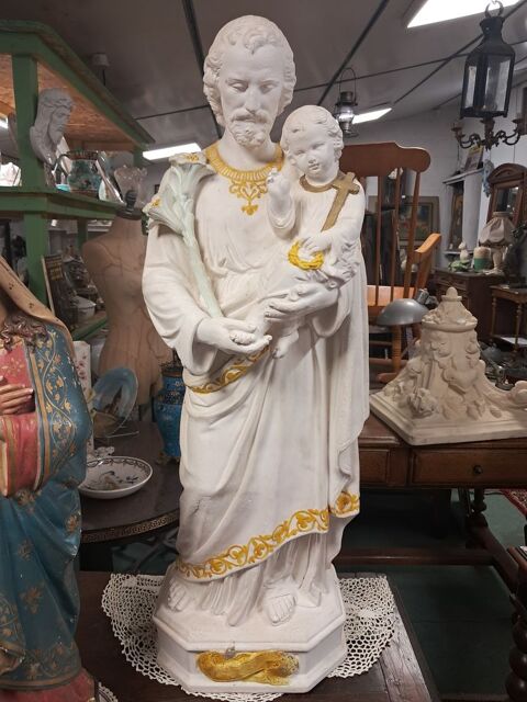 Statue St Joseph et l'enfant, fin XIXème Château-l'Évêque (24)