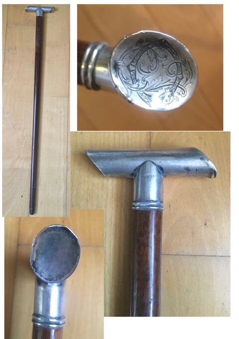 Canne pommeau argent 90 Montmorency (95)