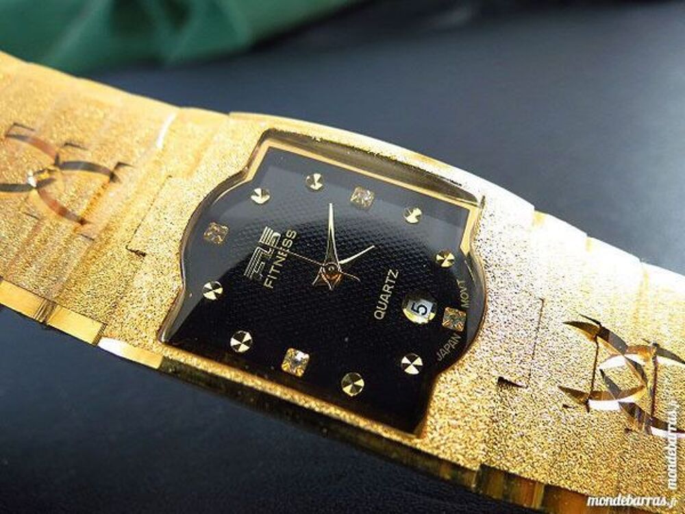 FLS FITNESS MONTRE plaqu&eacute;-or 23K unisexe DIV0312 Bijoux et montres