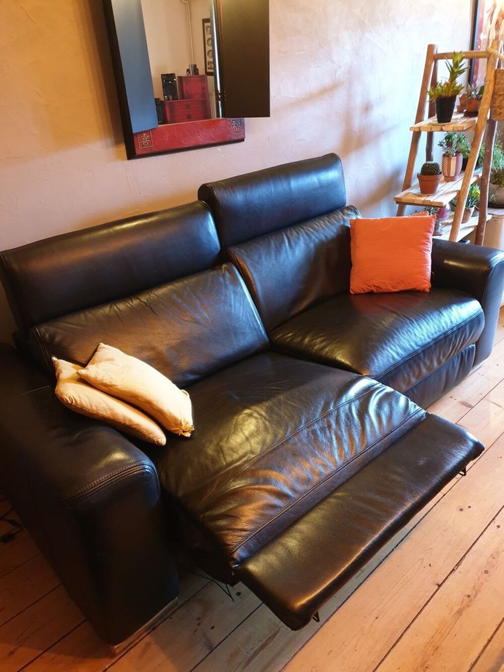 CANAPE CUIR NOIR FAUTEUILS ELECTRIQUES Meubles
