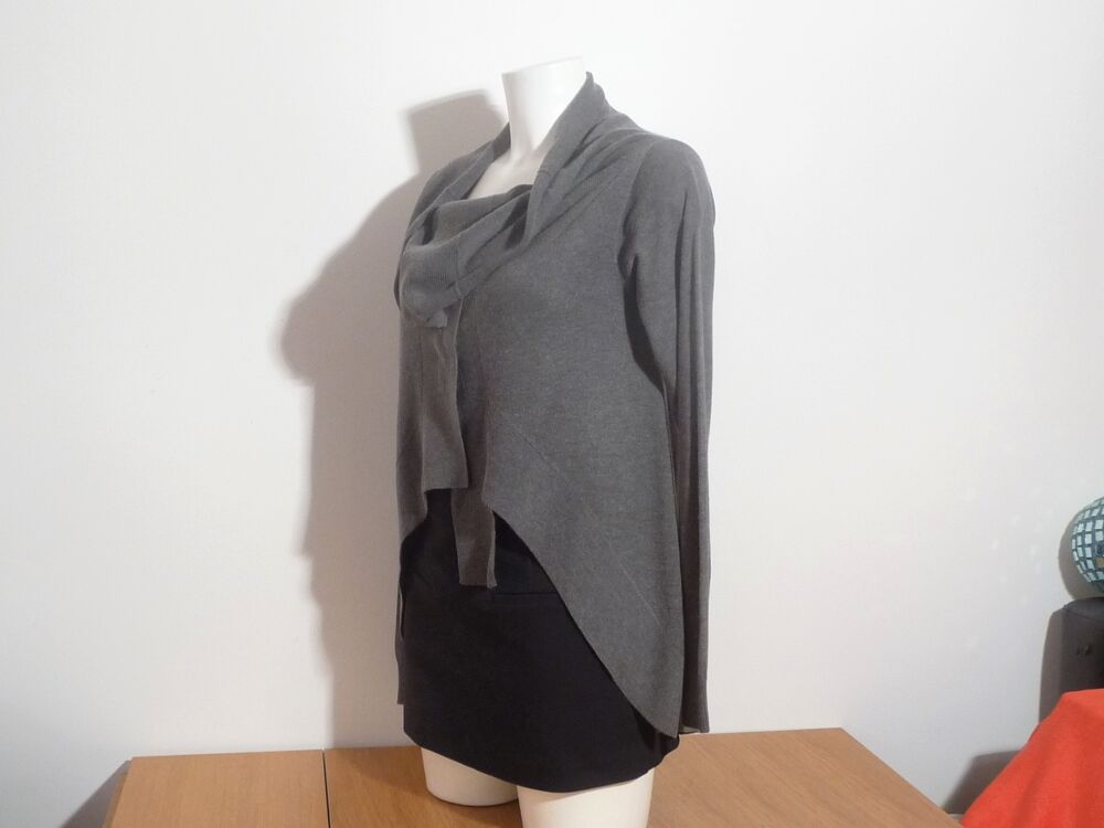 Gilet Gris Anthracite &agrave; Manches Longues- Taille 2 Vêtements