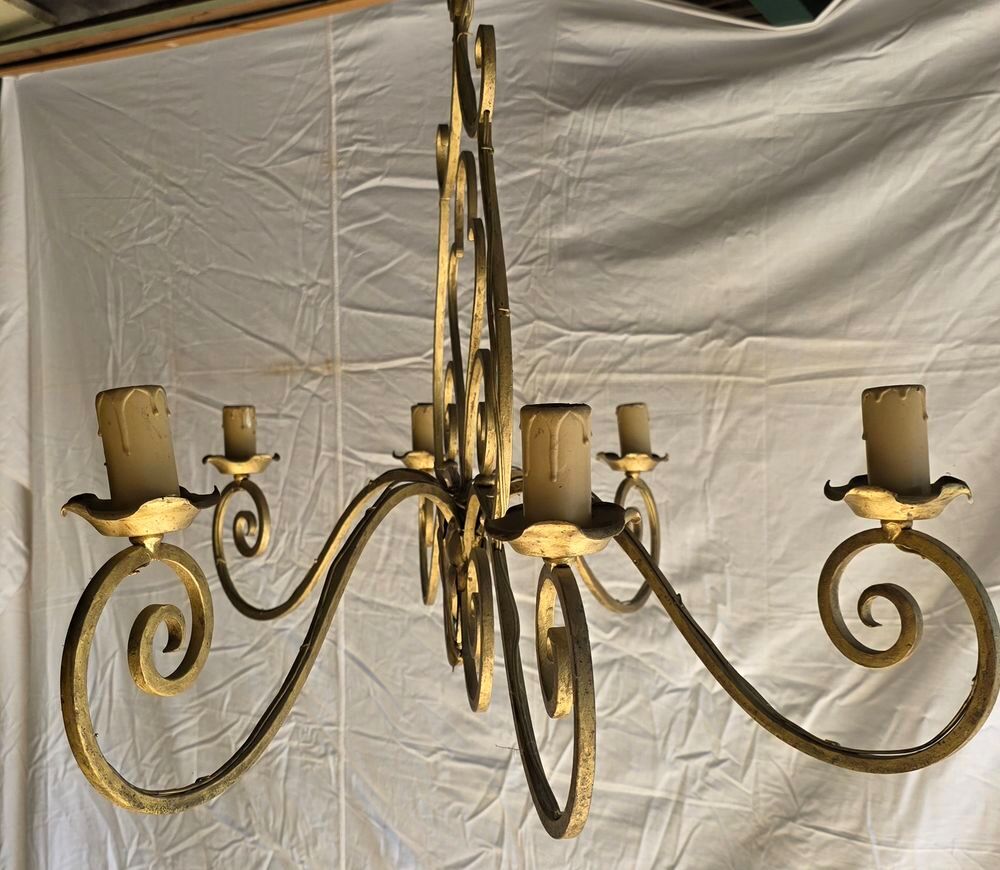 Lustre n&eacute;o classique 6 &eacute;clairage en m&eacute;tal Décoration