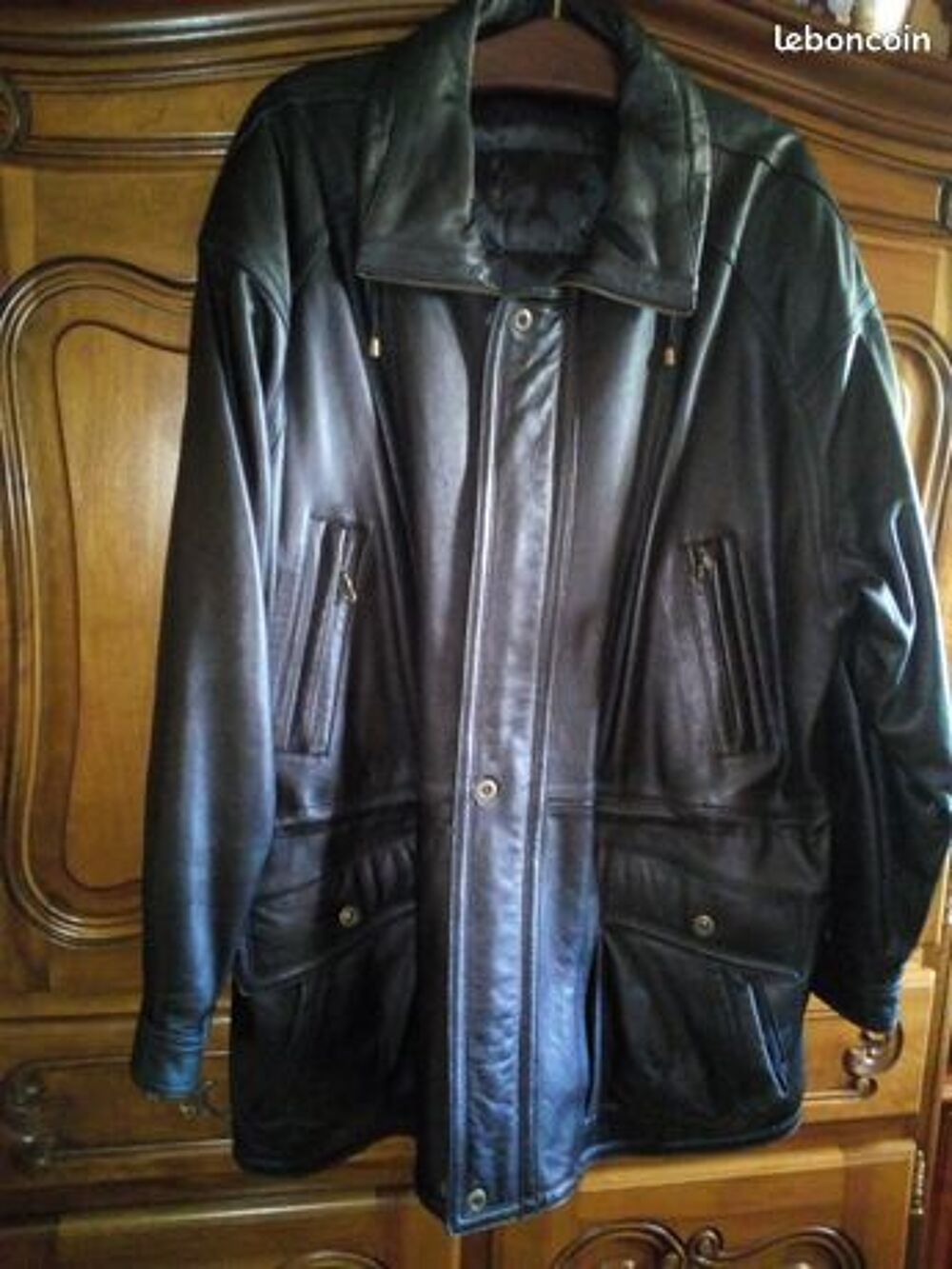 parka en cuir Vêtements
