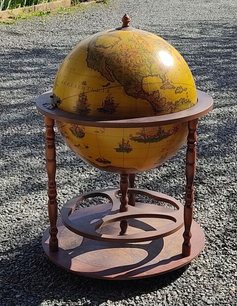 Mappemonde bar en bois exotique 100 Lanouaille (24)
