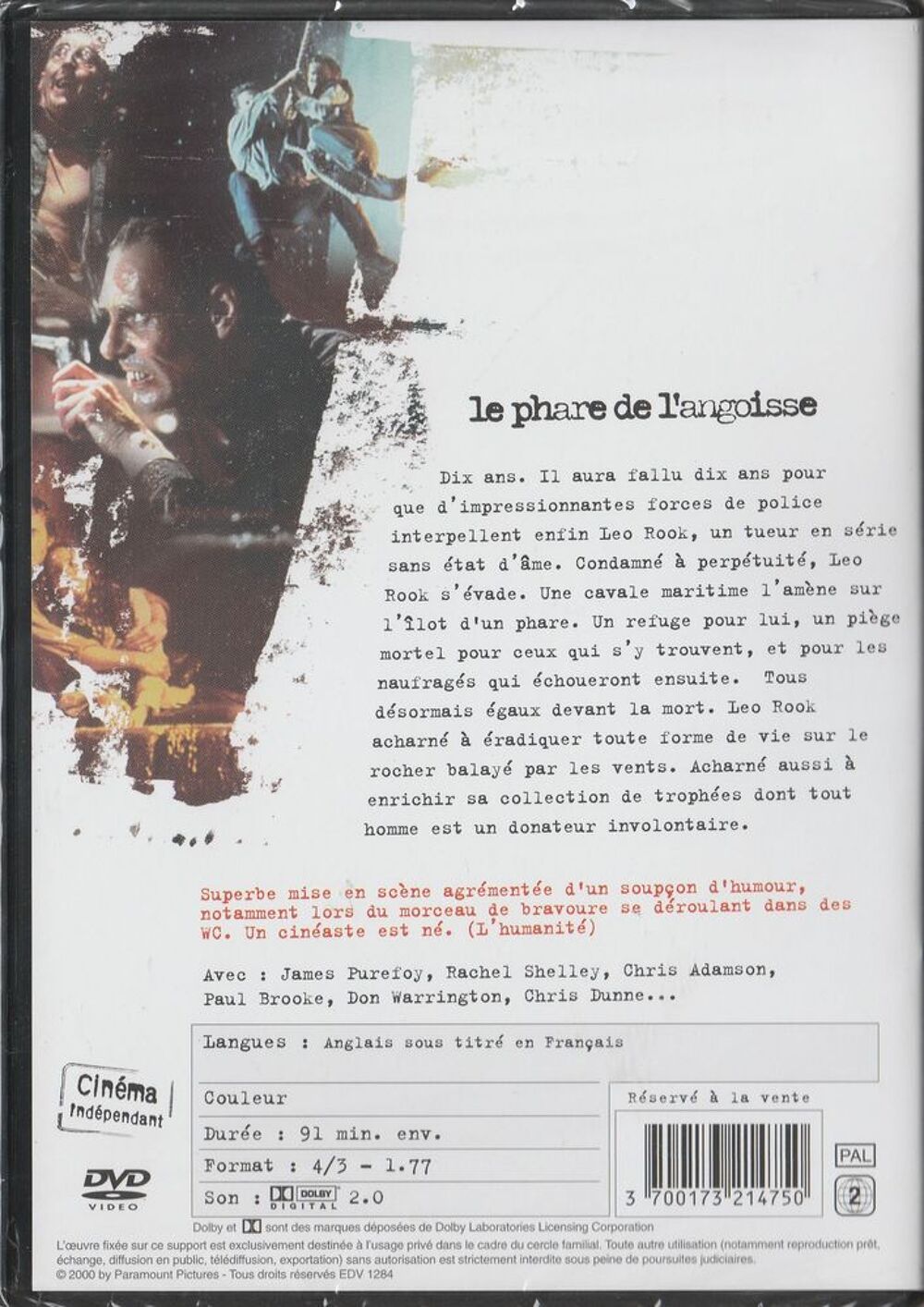 le phare de l'angoisse DVD et blu-ray