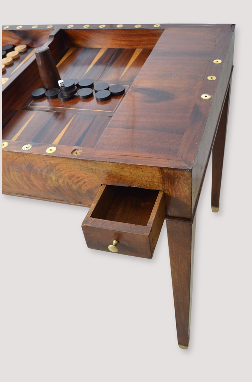 Table &agrave; jeux tric-trac en acajou style Louis XVI Meubles