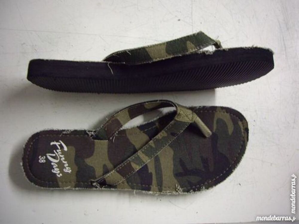 Tong coloris Kaki Militaire pt 38- neuves Chaussures