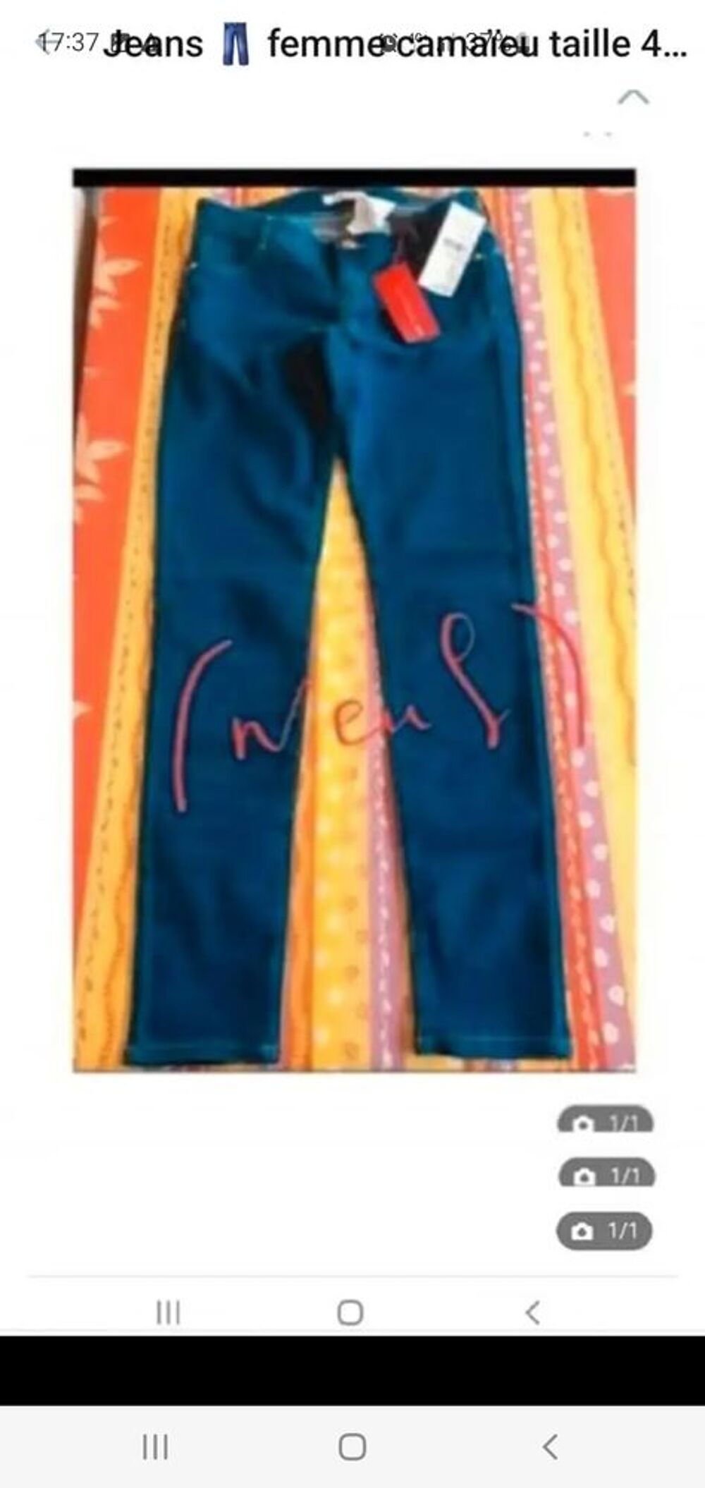 jeans femme cama&iuml;eu taille 40 ( neuf) Vêtements