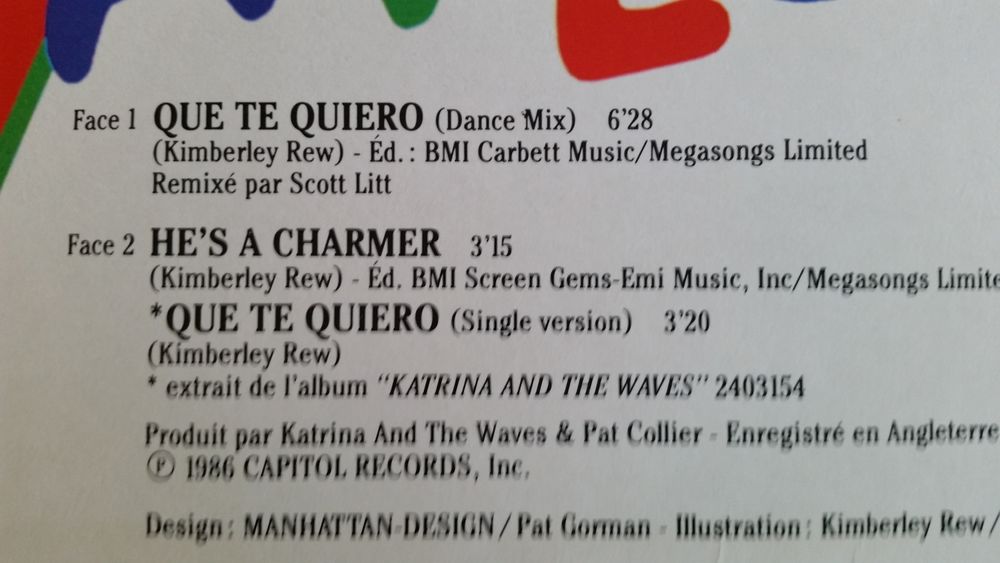 KATRINA WAVES CD et vinyles