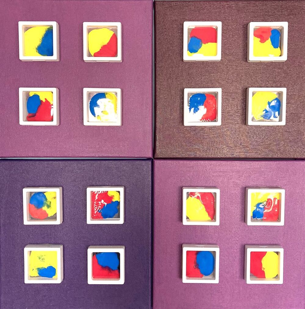 Tableau abstrait en relief. Décoration