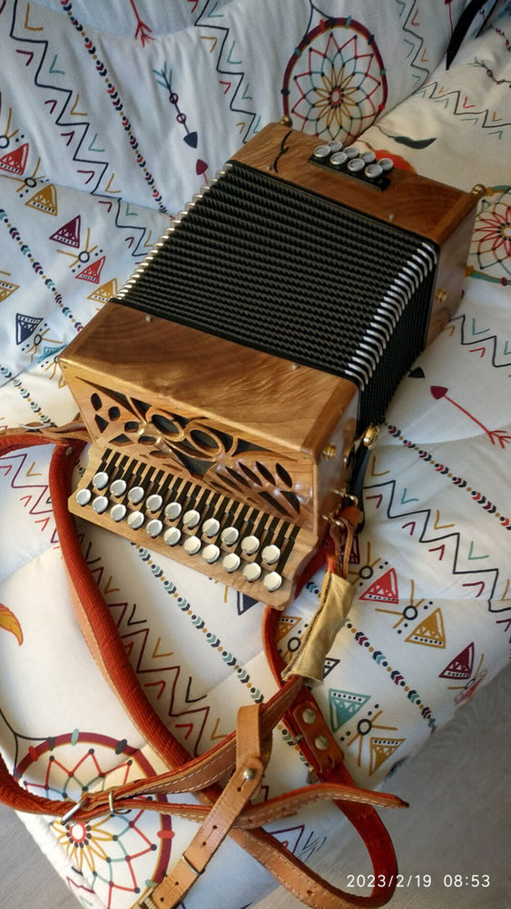 Accord&eacute;on Diatonique 2 rangs 8 basses Sol/Do Instruments de musique