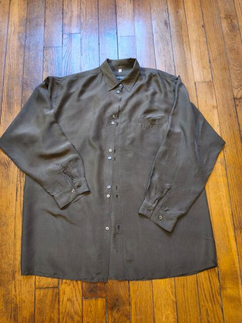 Chemise en pure soie couleur gris taupe Boulogne-Billancourt (92)