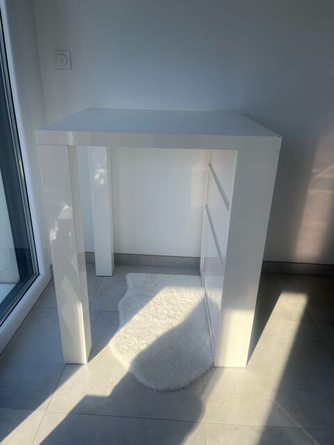 Table haute d'int�rieure (mange debout) en blanc laqu�  50 Dole (39)