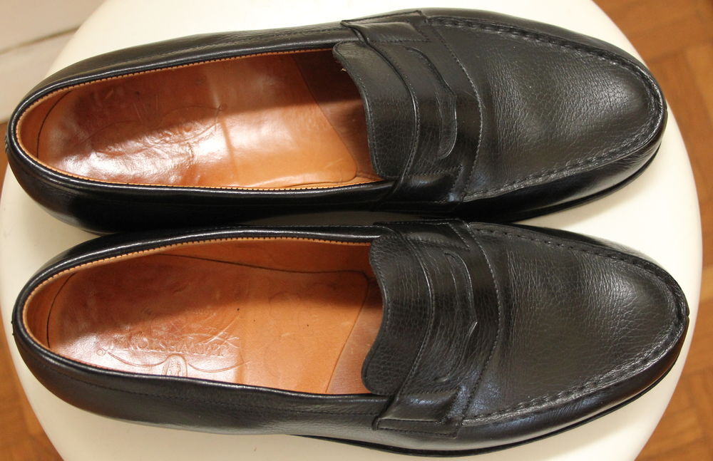 Mocassins 180 cuir noir J.M WESTON T. 7.5 D soit T. 41,5 Chaussures