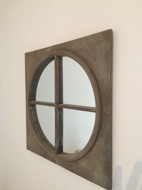 miroir rond dans carré bois 50cm 0 Gap (05)