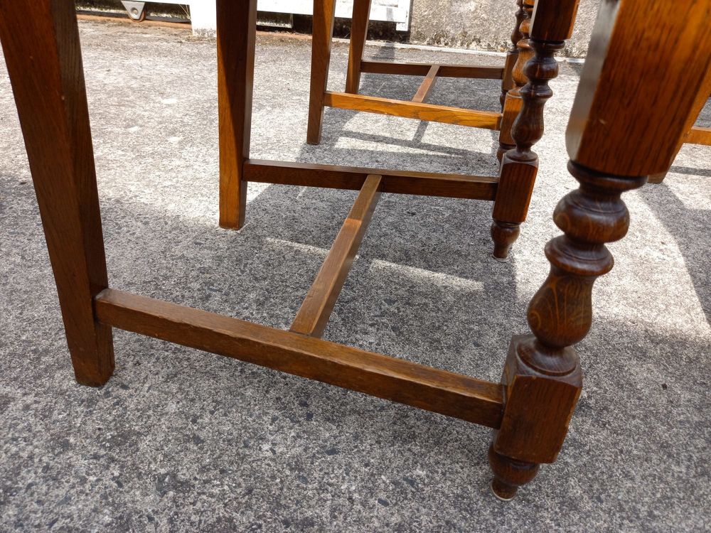 Lot de 6 chaises style Breton ch&ecirc;ne massif - Paillage refait Meubles