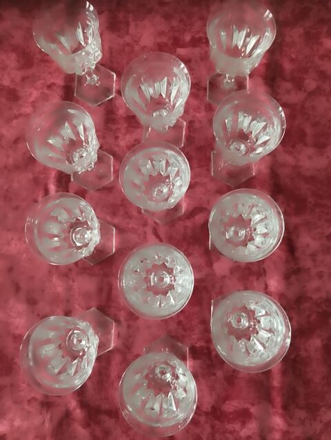 Lot de 12 verres à eau 20 cl en cristal d'arques Cenon (33)